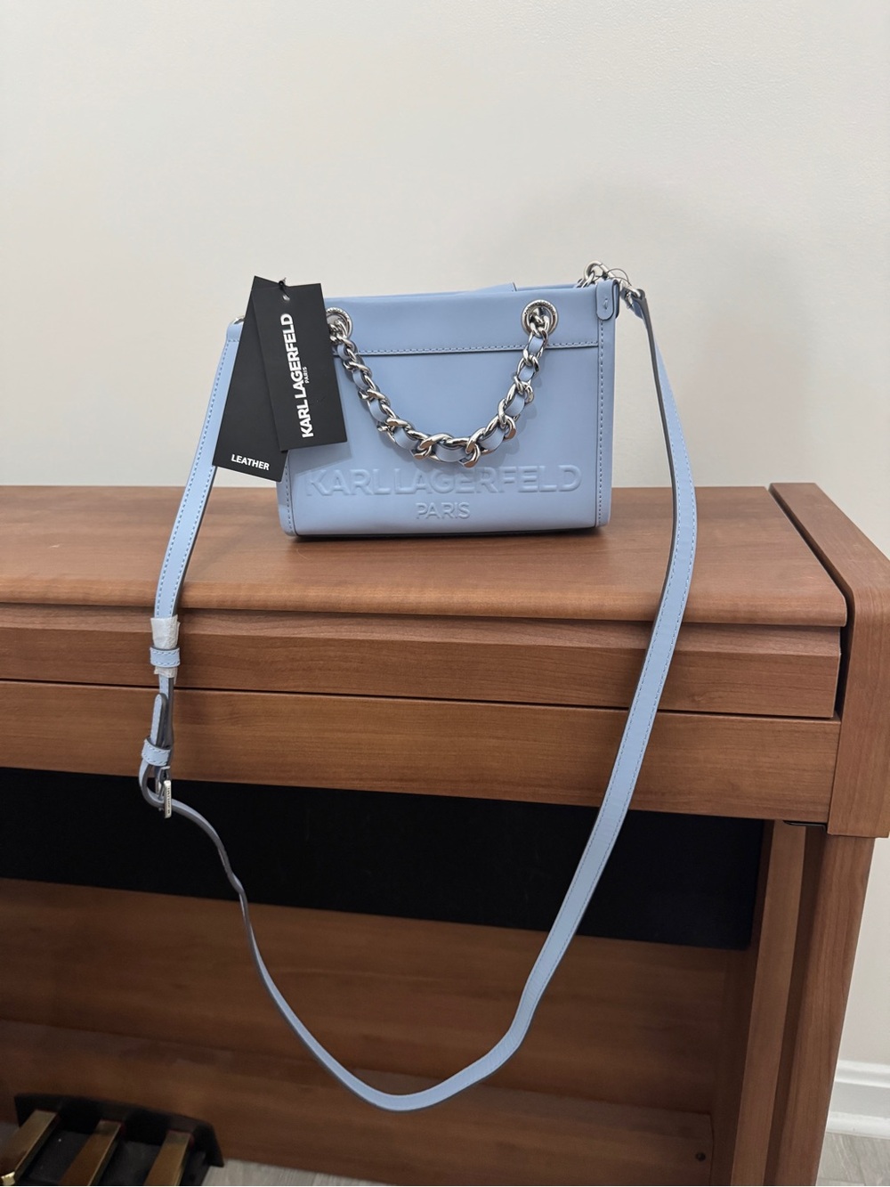 Karl Lagerfeld Light Blue Crossbody Bag (Savoie)